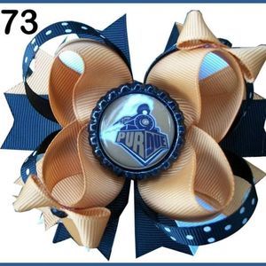4.5 INCH NCAA PURDUE BOILERMAKERS HAIRBOW